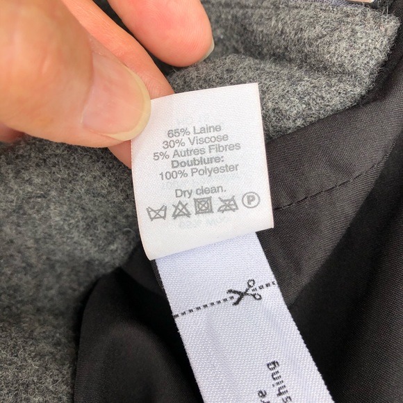 MADEWELL charcoal grey wool blend skirt, size 4 - Picture 8 of 9